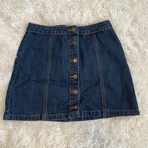 Blue Denim Button Up skirt